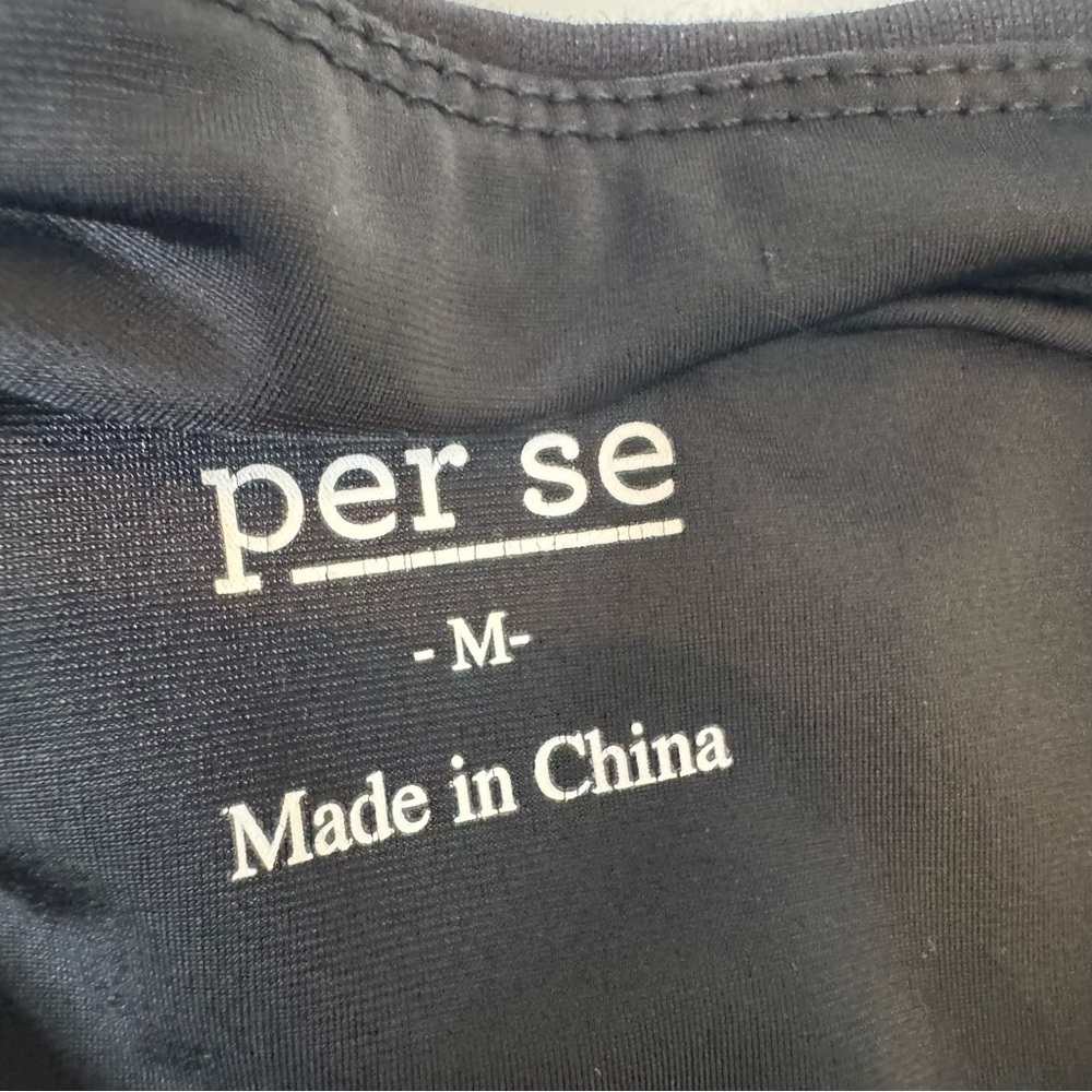 Per Se Tummy Control Leggings Size M Black High Rise - Picture 3 of 7
